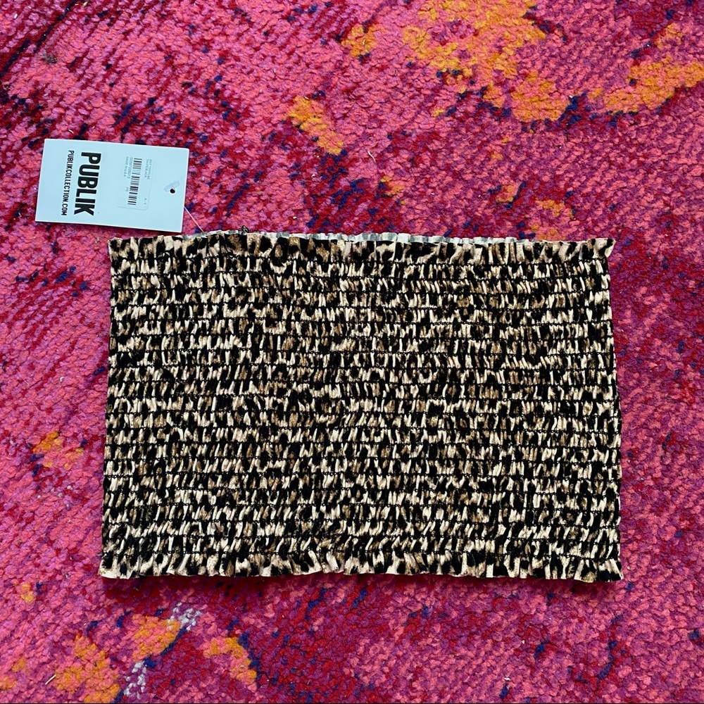 LEOPARD PRINT TUBE TOP